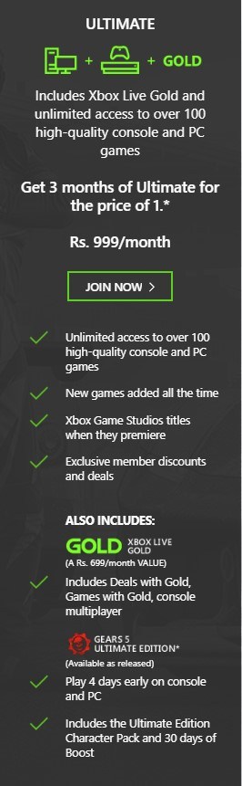 xbox unlimited gold membership