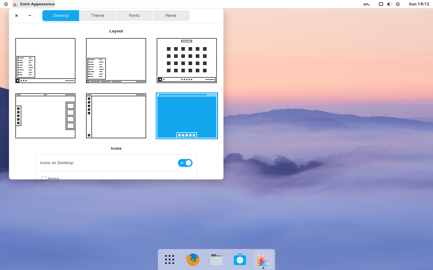 Zorin Mac Layout