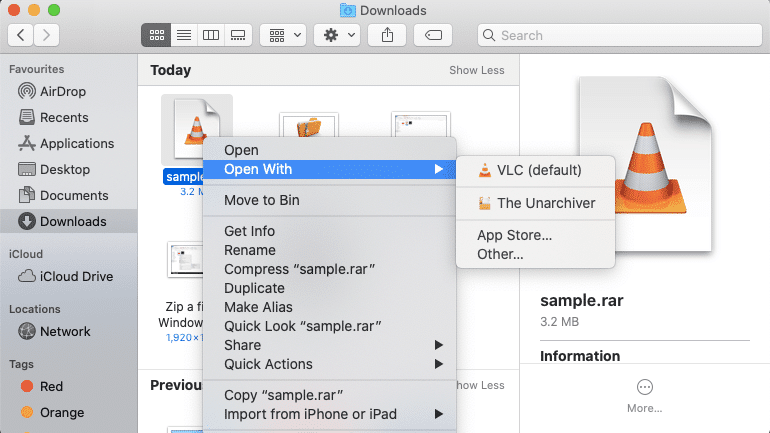 mac opening rar files