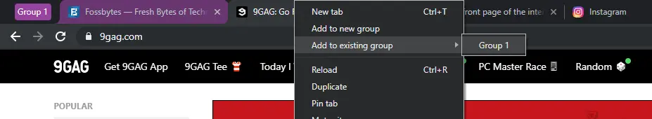 Google Chrome Tab Groups Feature 1