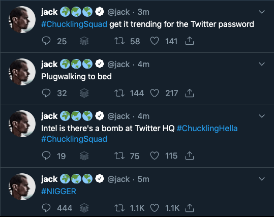 Jack dorsey account hacked