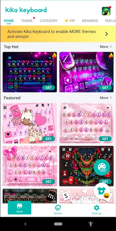 Kika Keyboard app: best emoji app