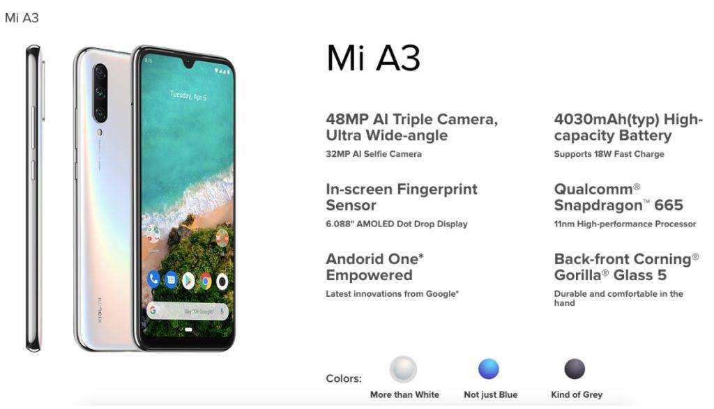 Mi A3 Specifications