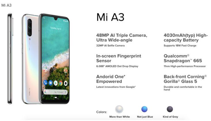 samsung xiaomi mi a3