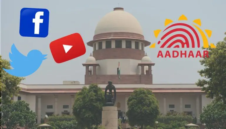 Supreme Court Aadhaar Facebook Linkage