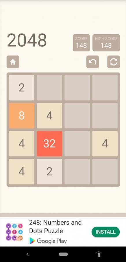 2048 Original: Problem solving game