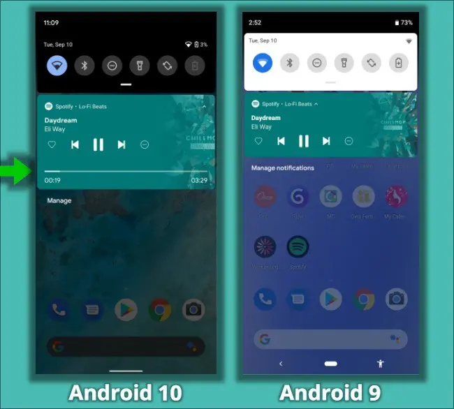 Android 10 Hidden Features 4 Music Seek Bar