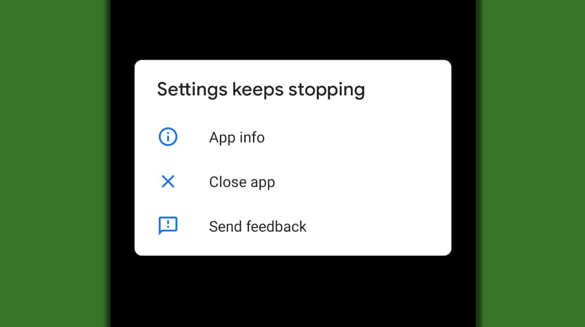 Android 10 Uninstall Screen Crash Settings App