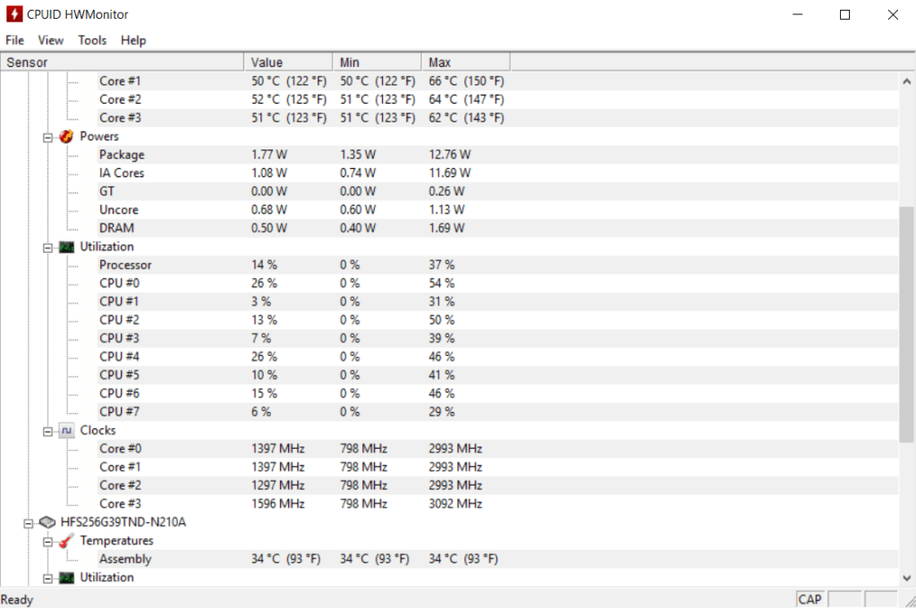 PC Information Software HWMonitor