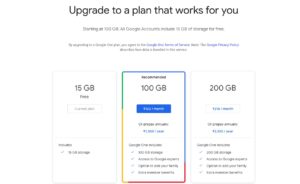 google one plans pricing