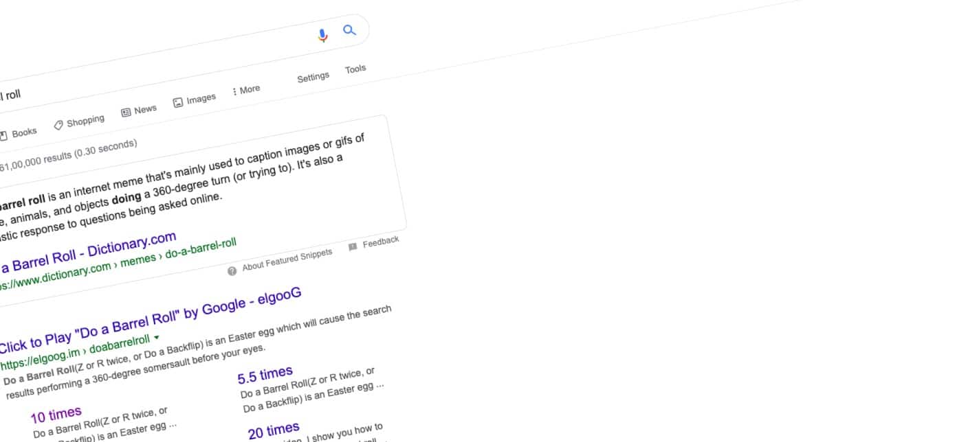 Hidden Google Trick Do a Barrel Role