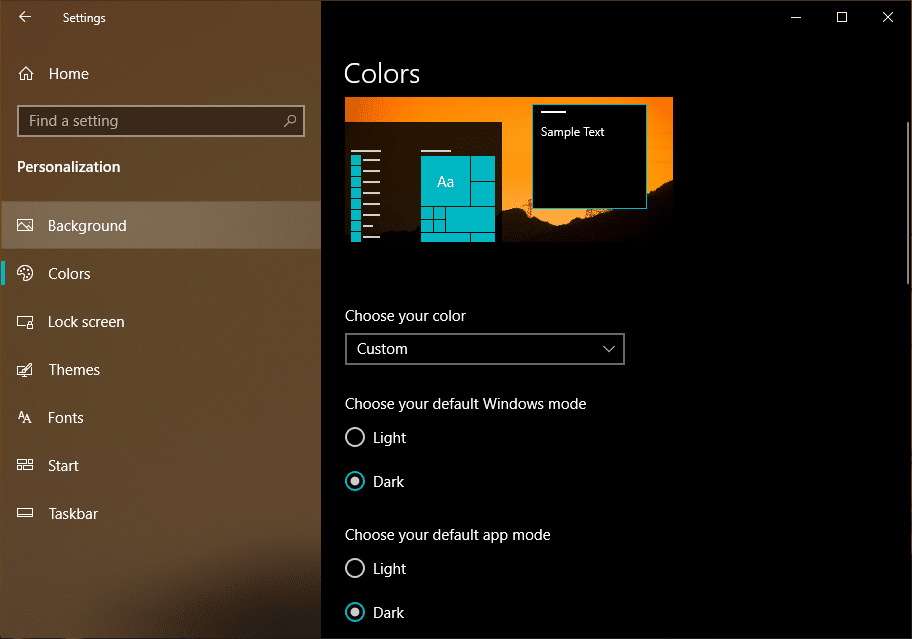 custom themes windows 10