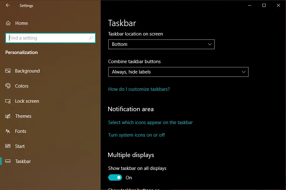 How To Customize Windows 10 6.4 Hide Taskbar Icons