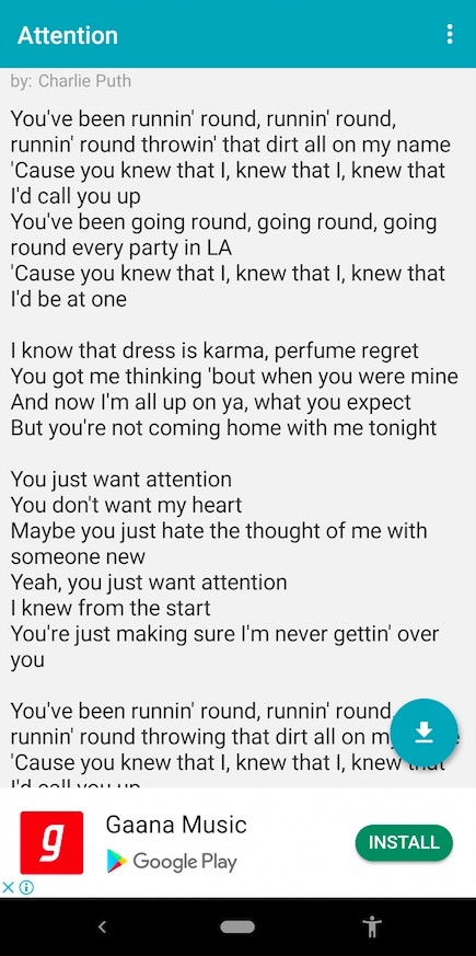 song finder type in lyrics