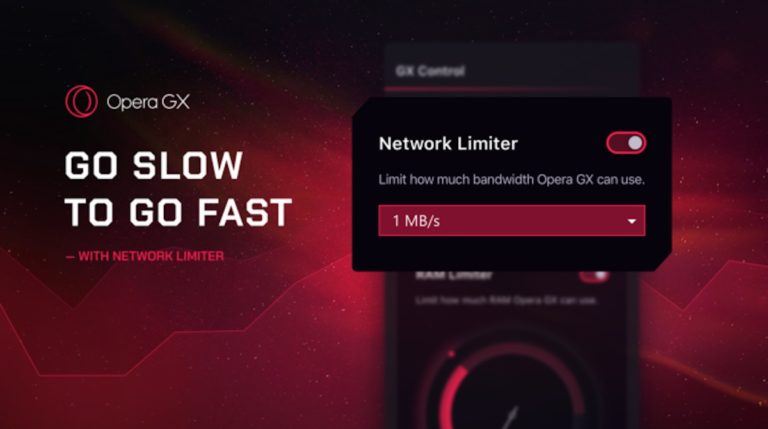 Opera GX network limiter feature