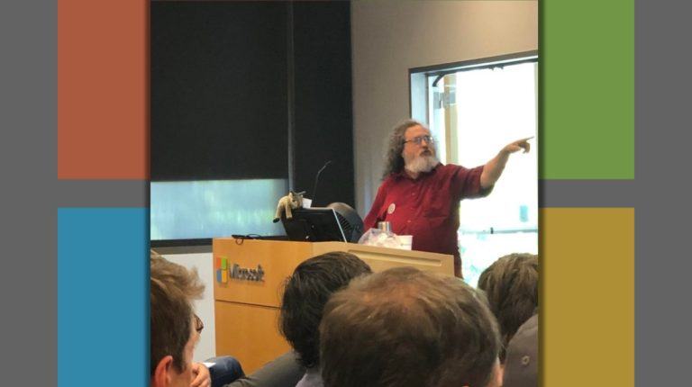 Richard Stallman Speaking At Microsoft Research