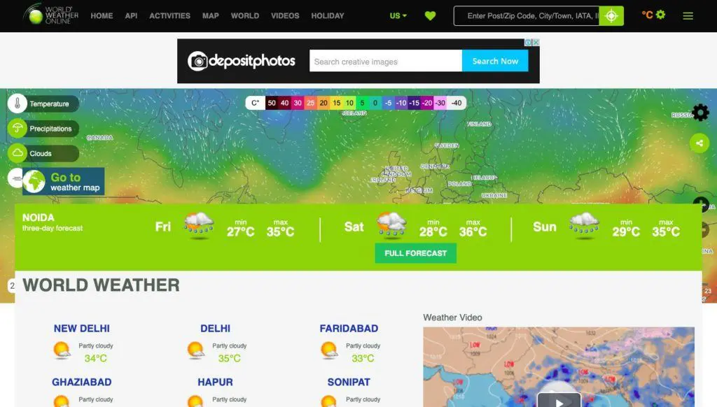 World Weather Online: best weather websites