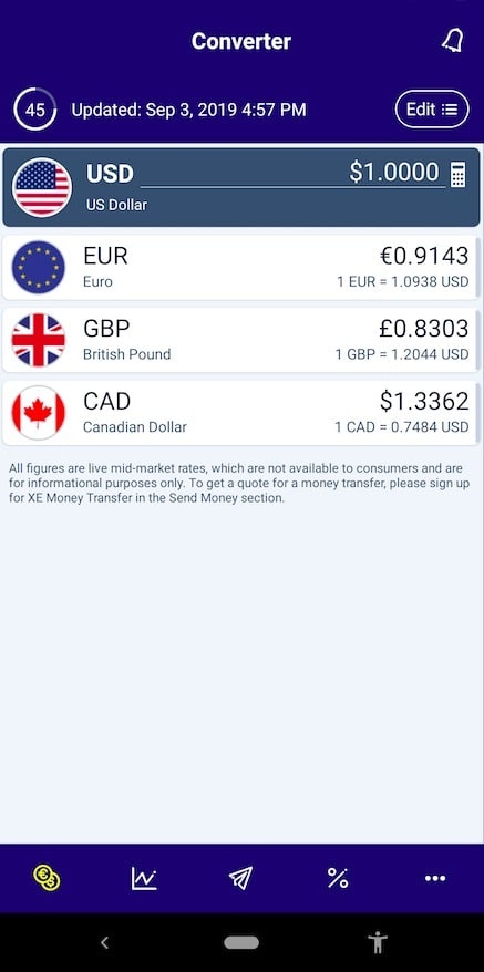 XE Currency: best travel apps