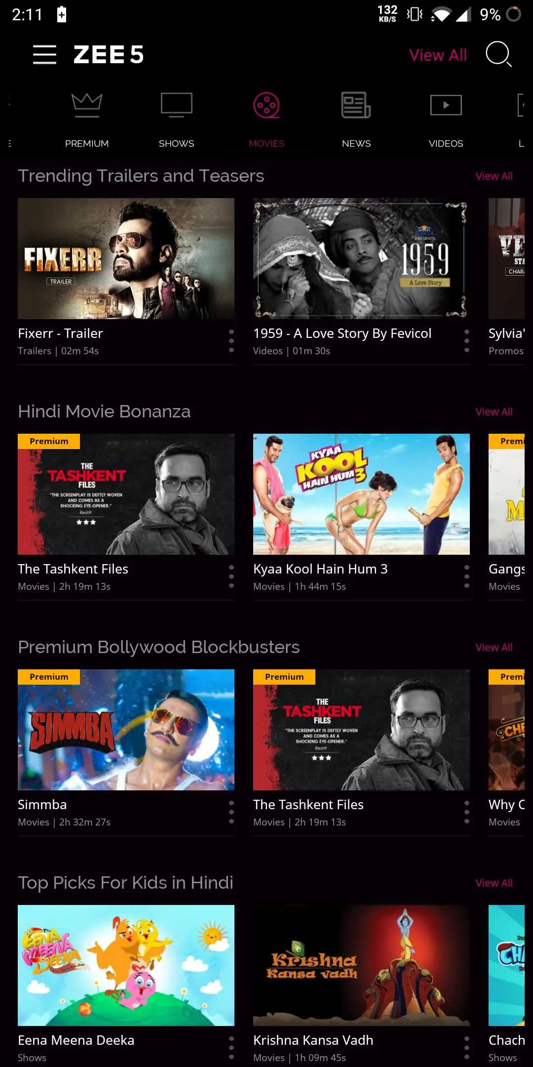 Zee5 Best Hindi Movies app