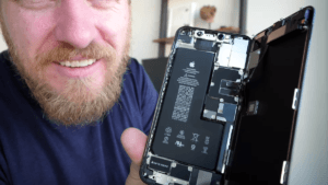 Hacker adding USB-C port iPhone 11 Pro