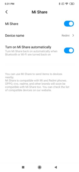 Mi Share MIUI 11 Xiaomi best feature