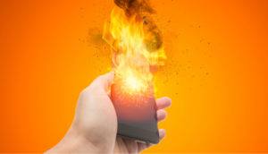 smartphone explodes while on charge