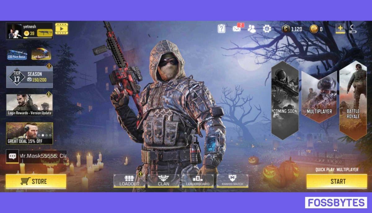 Call of Duty®: Mobile Halloween Event is All Treats, No Tricks starting on  October 21.