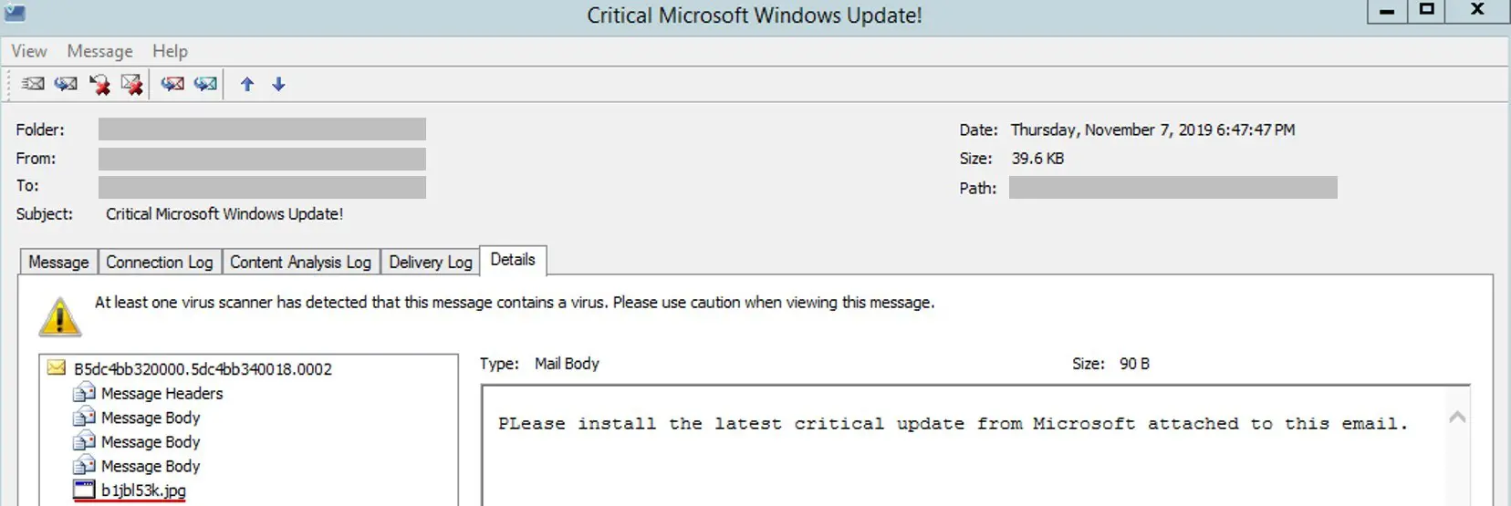 Cyborg ransomware fake windows update