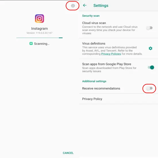 Disable Xiaomi ads in Security Scan