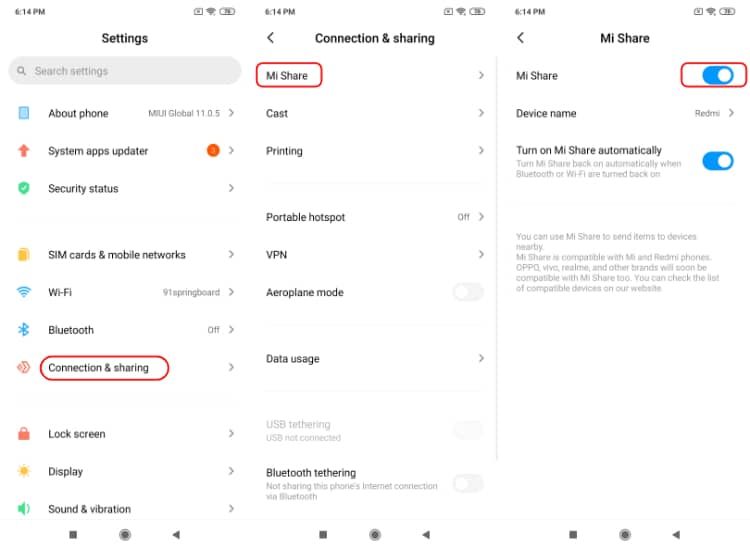 How to use Mi Share in MIUI 11