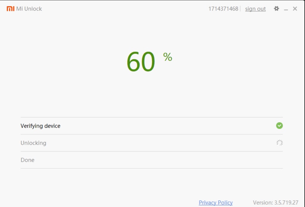 MIUI Unlocking device stuck