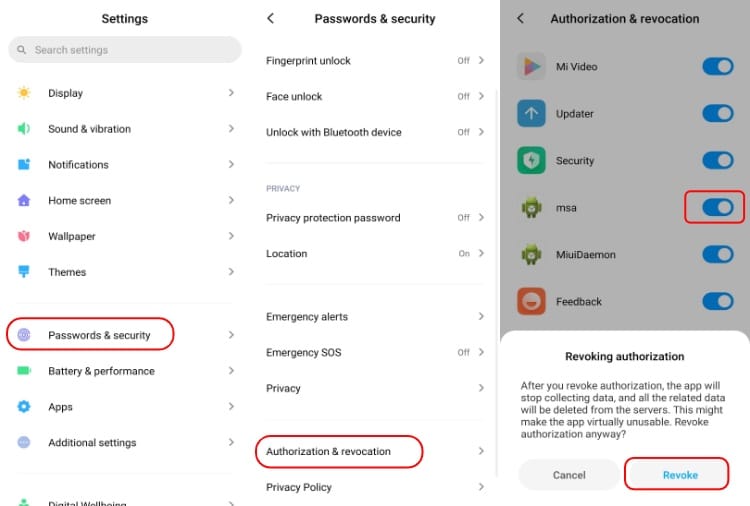 xiaomi security settings