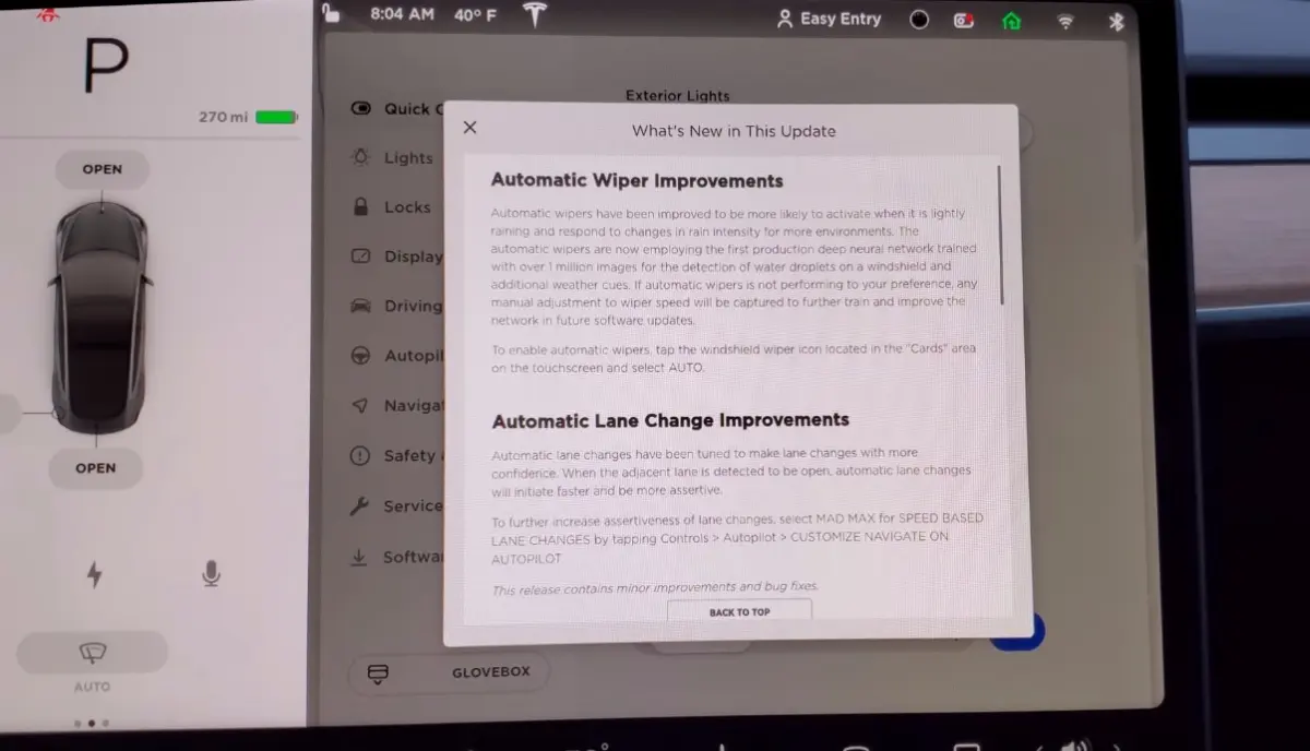 Tesla Model 3 Software Update
