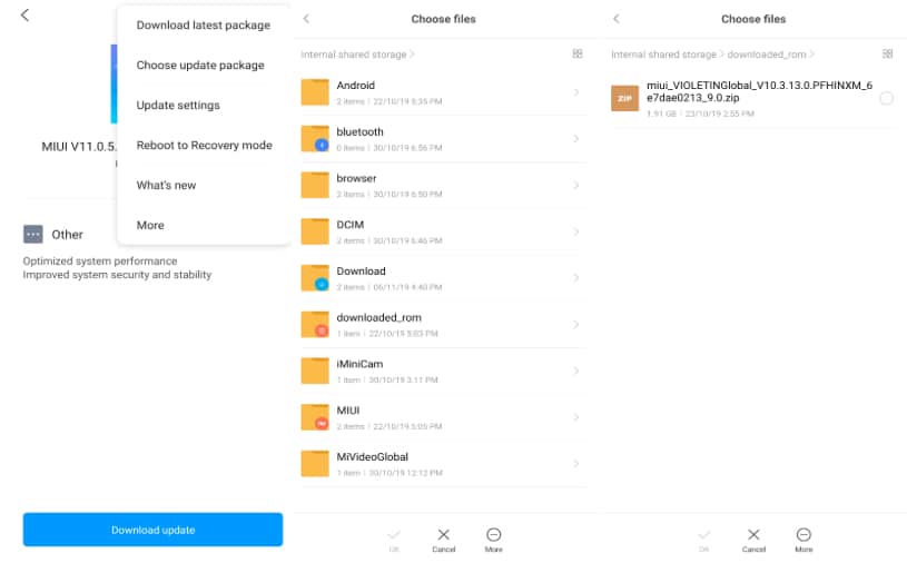 Xiaomi MIUI 11 Update Local