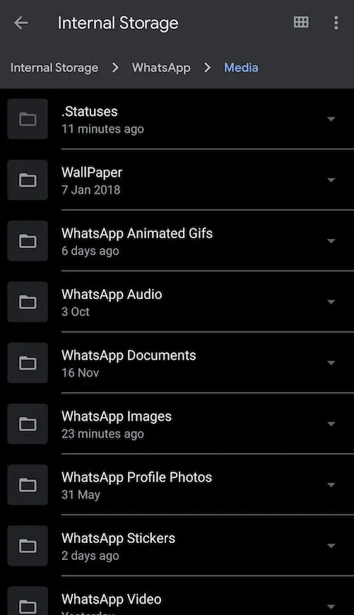 file manager whatsapp status 4