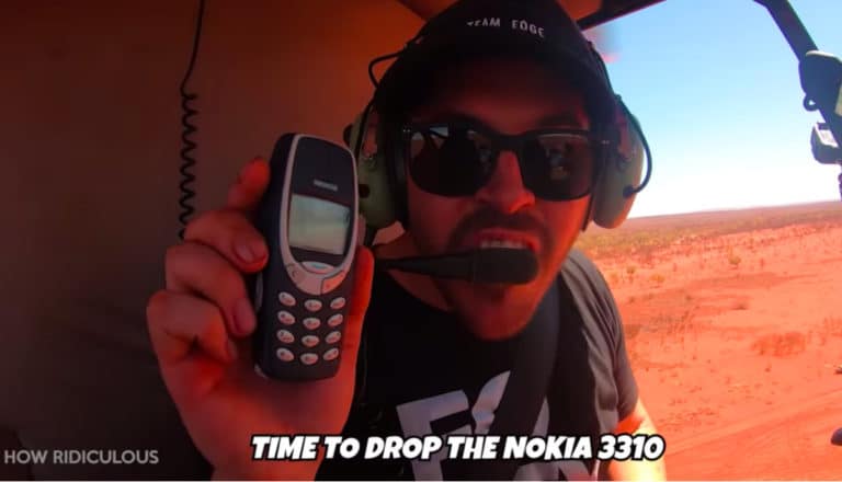 nokia 3310 1000 ft drop test