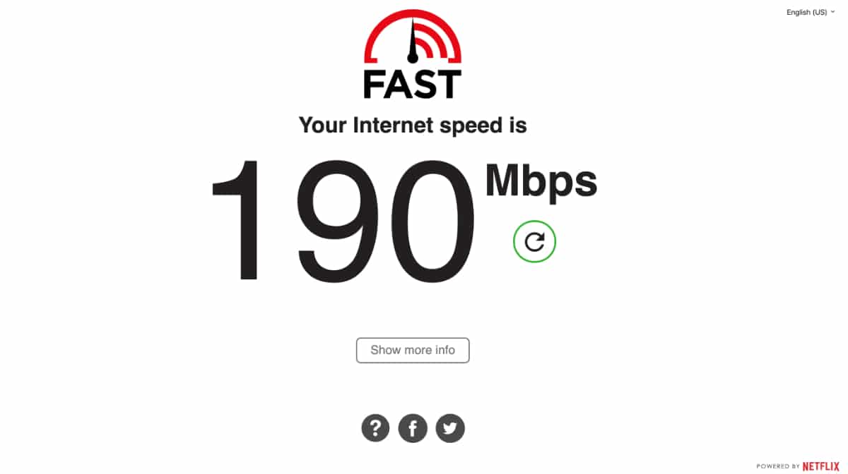 Best Internet speed test tool Fast.com
