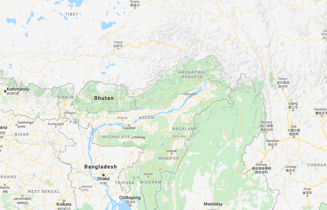 Google Maps Arunachal Pradesh Conflicted Border