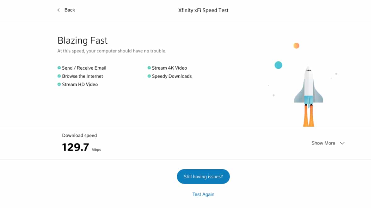 xfinity check my internet speed