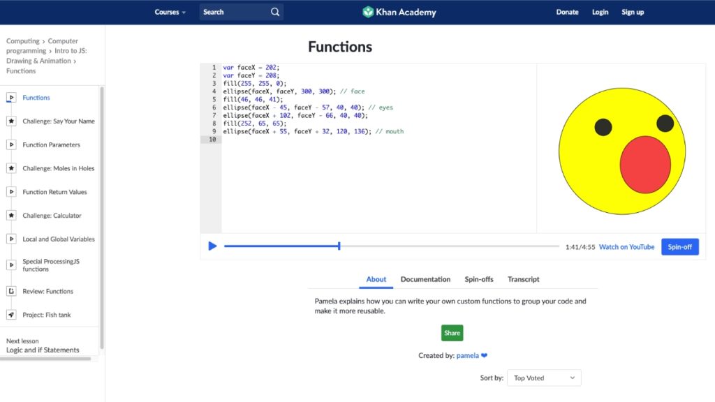 coding with khan academy