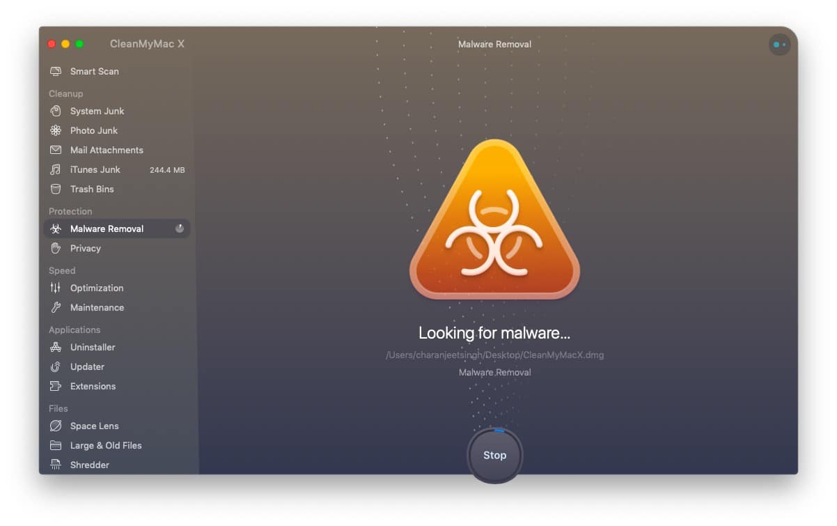 Malware Removal CleanMyMac X