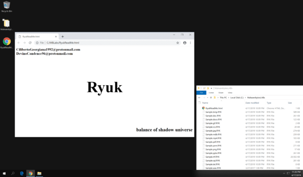 Ryuk malware