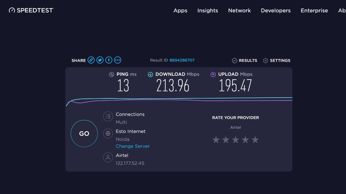 broadband test speed