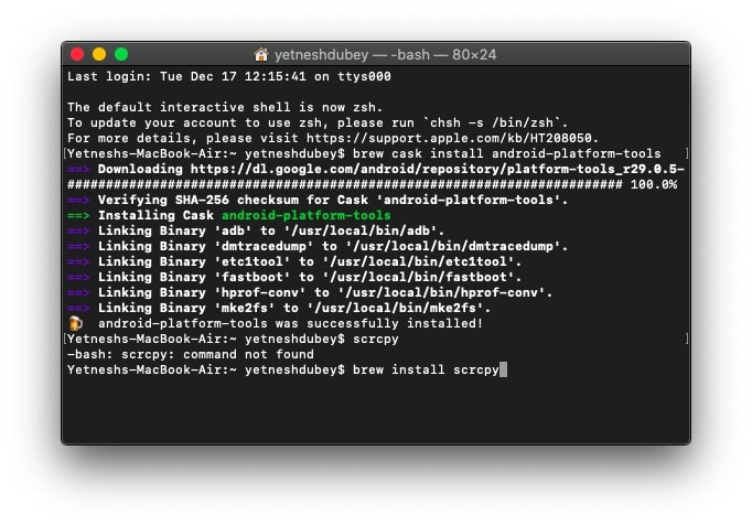 install adb homebrew