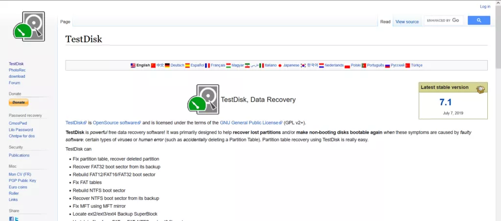 testdisk data recovery software