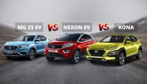 Best Electric Car in India Tata nexon EV vs hyundai kona EV vs MG ZS EV