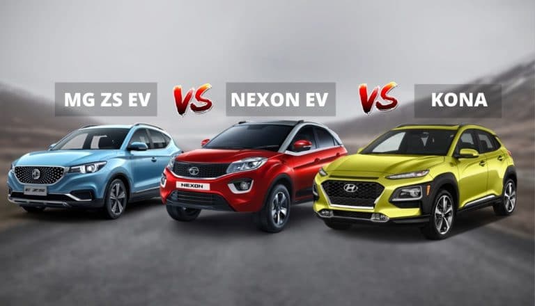 Best Electric Car in India Tata nexon EV vs hyundai kona EV vs MG ZS EV