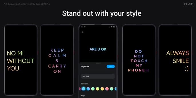 MIUI 11 Ambient Display feature