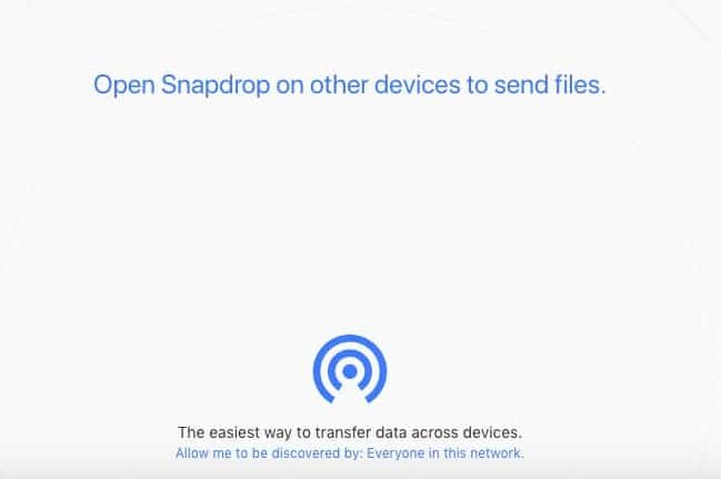 SnapDrop Best AirDrop Alternative 1