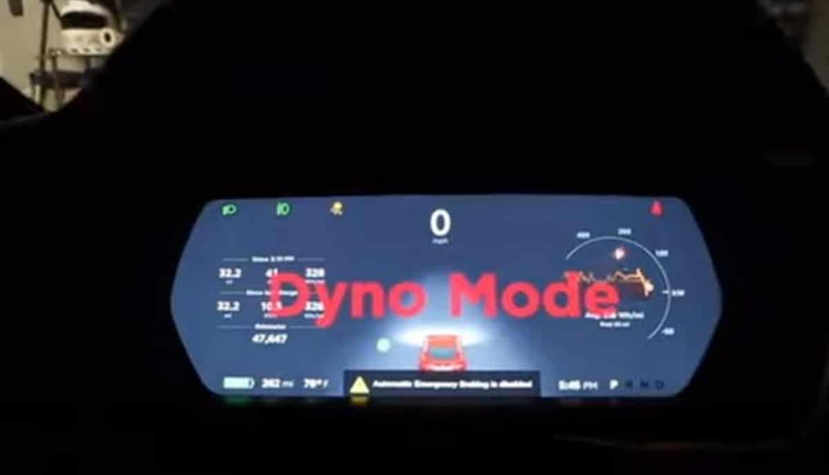 Tesla Model 3 Dyno Mode Model S